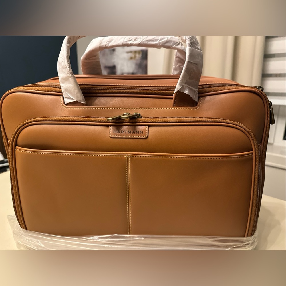 Hartmann Belting Leather Double Compartment Expandable Briefcase
